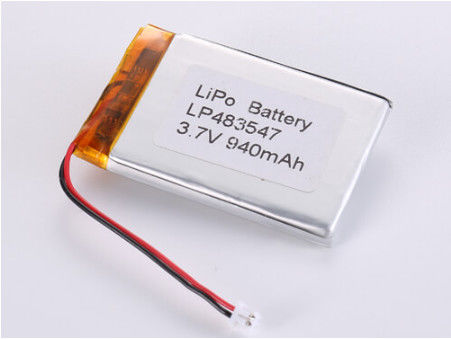 kupować LP483547 3.7V 940MAH Lithium Polymer Battery with ROHS Certification and Wide Temperature Range online manufacture