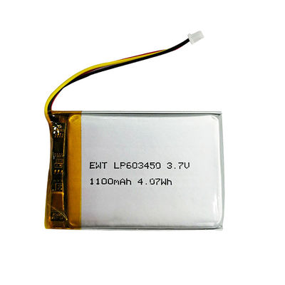 Czarny polimerowy litowy akumulator ładowalny 3.7v 1100mah