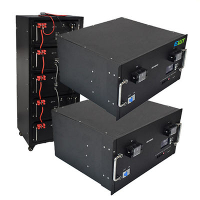 Wyrób stabilny dla przemysłu 5U 48V 100AH LITIUM IRON PHOSPHATE BATTERY PACK Czarny wodoodporny i bestylowy