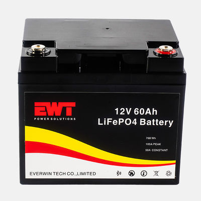 Balck 12V 60Ah LFP Lithium Iron Phosphate Battery Pack do wymiany systemu energii słonecznej
