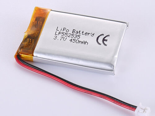 450mAh Akumulator Li-Po LP552535 3.7V dla OEM / ODM Żywotność cyklu 1000 razy
