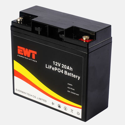 Długotrwały cykl życia 12V 20Ah Litium Iron Phosphate Battery dla zasilania zapasowego