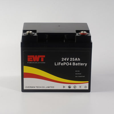 IFR26650 24V 25Ah 630Wh Lifepo4 Bateria do akumulatora słonecznego motocykli elektrycznych