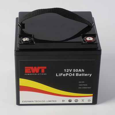 12V 50AH LiFePO4 bateria do systemu słonecznego Czarny lub biały kolor obudowy ABS