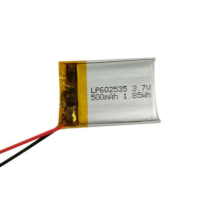 LP602535 3,7V 500mAh Litium Polimerowy akumulator z certyfikacją IEC62133 i prądem rozładowania 1C