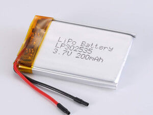 LP302535 3,7V 200MAH LiPo z napięciem 3,7V Temperatura rozładowania -20°C do 60°C