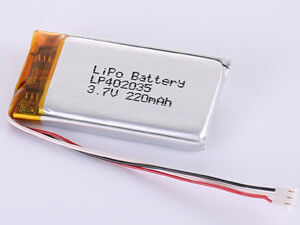 LP402035 3,7V 220MAH 1S1P Polimerowe Li-ion Cells Wielokrotnie Ładowalne Typ wysokiej prędkości dla długotrwałej wydajności i prawidłowego usuwania