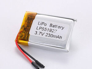 Przemysłowe i handlowe 3,7V 230MAH 500 cykli Polimerowa bateria litowa z ochroną przed zwarciem LP551927