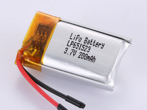 LP651523 3.7V 200MAH Prismatyczna komórka do ładowania Li-ion Li-ion idealne połączenie formy i funkcji