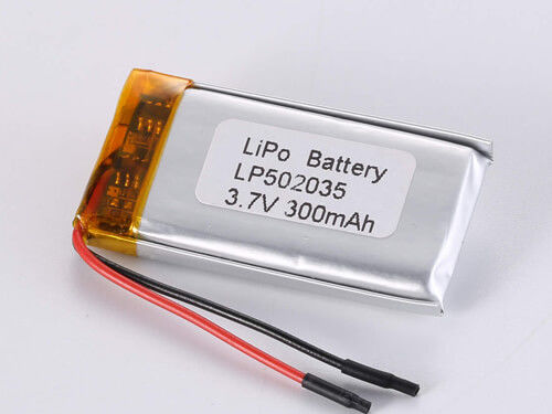 500-1000 Cyklów LP502035 3,7V 300MAH Polimerowa Li-ion Celuła Ładowalna dla Optymalnej Wydajności -20 Do 60 stopni Celsjusza