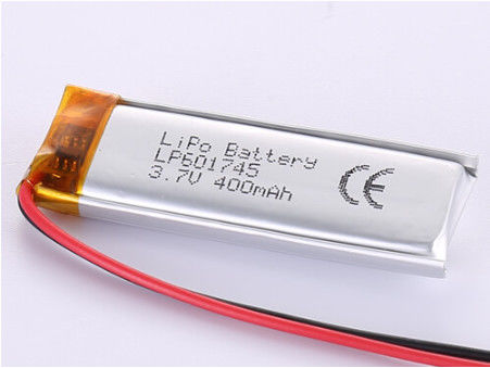 Długotrwała energia tlenków kobaltu litowego LP601745 3,7V 400MAH bateria z 12-miesięczną gwarancją