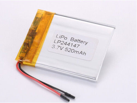 Pozostałe materiały anodowe Polimerowe Li-ion Rechargeable Cell LP244147 3.7V 520MAH dla maksymalnej wydajności i certyfikacji ROHS