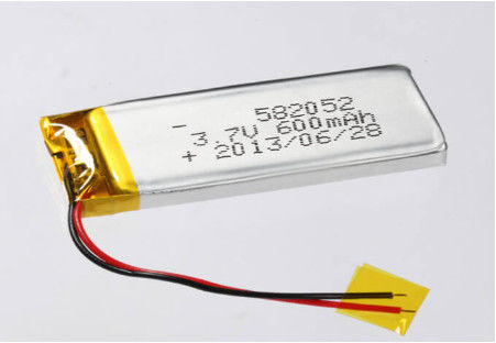 3.7V 600MAH CC/CV Metoda ładowania Pryzmatyczna bateria litowo-jonowa Producenci 582052 Litowa bateria polimerowa Srebro