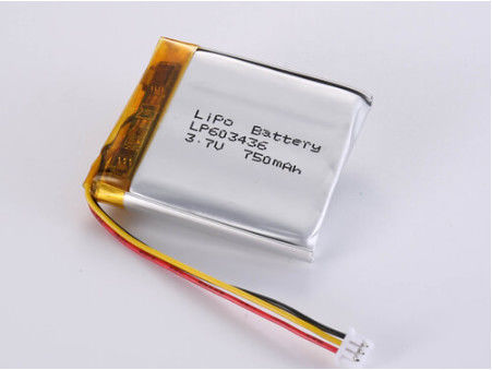 LP603436 3,7V 750 MAH Prismatyczna bateria poliestrowa litowa Srebro Chemia dla wydajności