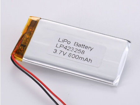 LP423258 3,7V 800MAH Skład chemiczny Litowo-polimerowa bateria Li-jonowa komórka ładowalna dla przemysłu