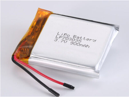 LP703035 3,7V 900MAH Litowo-polimerowa bateria z chronionym obwodem i temperaturą rozładowania od -20°C do 60°C