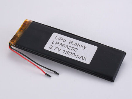 Srebro 3.7V 1500MAH Li-ion Battery Producentów Wysokiej Pojemności LiPo Pack z A Grade i 1C Peak Discharge Rate