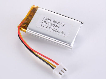 LP673048 3,7V 1000MAH baterie litowo-jonowe Producenci 3,7V 1C Maksymalny współczynnik rozładowania Baterie litowo-polimerowe srebrne do urządzeń elektronicznych