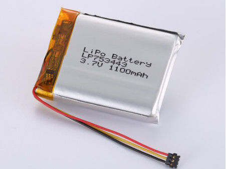 LP753443 3,7V 1100MAH baterie litowo-jonowe producenci Srebro LiPo z dużą pojemnością FCC zatwierdzony i certyfikowany