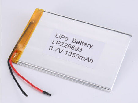 Ochrona przed prądem prądowym Bateria polimerowa litowa o szybkim ładowaniu z otwartym napięciem 3,7 V i ochroną PCB LP226693 3,7 V 1350 MAH