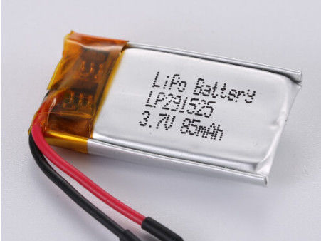 Ochrona przed prądem prądowym włączona LP291525 3.7V 85MAH Li-ion bateria do szybkiej wysyłki